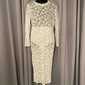 Beautifully sexy Sheer Bodycon White Dress